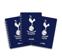 Pack of 3 - A5 Lined Wire-Bound Notebooks featuring the 'Spurs' - Tottenham Hotspur.