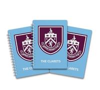 Pack of 3 - A5 Lined Wire-Bound Notebooks featuring the 'The Clarets'- Burnley. Perfect for dedicated fans who want to bring their passion for the team into their daily lives.