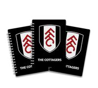 Pack of 3 - A5 Lined Wire-Bound Notebooks featuring the 'The Cottagers' - Fulham. Perfect for dedicated fans who want to bring their passion for the team into their daily lives.