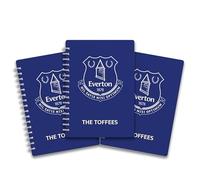 Pack of 3 - A5 Lined Wire-Bound Notebooks featuring 'The Toffees' - Everton. Perfect for dedicated fans who want to bring their passion for the team into their daily lives.