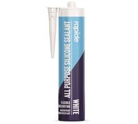 Pack Of 3 All Purpose Silicone Sealant White Flexible Waterproof Mould Resistant Gap Filler 260Ml 5966