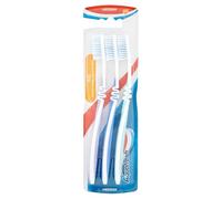 Pack of 3 Aquafresh Flex Manual Toothbrush Medium Bristles - Flexible Head for Gentle Gum Care and Effective Plaque Removal.