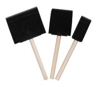 Pack of 3 Assorted Foam Brushes, Sponge Foam Paint Brushes for Arts and Crafts Painting Craft sponges Tools with Wooden Handle for Acrylics, Stains, Varnishes, Crafts