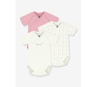Pack of 3 baby wrap bodysuits white
