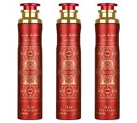 Pack of 3, Badee Al Oud Sublime Air Freshener, Long-Lasting Luxury Fragrance Spray for Home, Office & Car, Oriental Woody Scent, Red and Gold Design 300ML