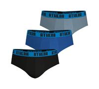 Pack of 3 Basic Color Briefs Black+Blue+Grey