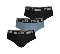 Pack of 3 Basic Color Briefs Black+Grey+Black/Grey Waistband