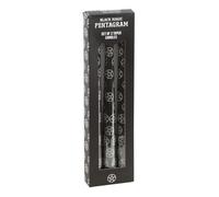 Pack of 3 Black Taper Candles