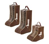 Pack of 3 Boot Storage Bags Portable Zippered Closure Bag for Tall and Short Boot Proof Travel Shoe Organizers