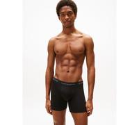 Tommy Hilfiger 3 Pack Signature Cotton Boxer Briefs - Black, Black, Size S, Men Black