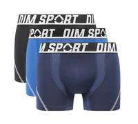 DIM Men's Sport Micro Thermoregulation x3 Boxer, Black/Blue, M