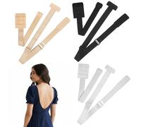 Pack of 3 Bra Extenders, Adjustable Low Back Bra Converter, Converts Regular Bras to Low Back Styles, Bra Low Back Converter Bra Accessories for Women