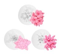 Pack of 3 Candle Moulds Silicone Roses Carnation Peony Silicone Moulds Casting Moulds Candle Moulds for Watering Flowers 3D (Frangipani + Daffodils + Purple)