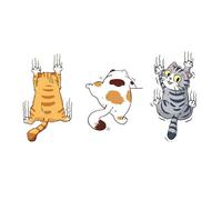 Pack of 3 Cat Car Stickers, Vinyl Funny Car Stickers, Cat Scratch Cover, Self-Adhesive Car Decoration Sticker Decor for Windows, Walls, Laptop, Luggage Stickers