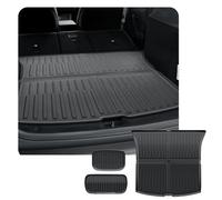 Pack of 3 CDEFG Tesla Model Y Juniper 2025 2026 Front and Rear Boot Mat, Car Boot Liner, Black, Model Y 2023 Premium Non-Slip Vehicle-Specific Dirt Trapper Mat, Model Y 2024 Accessories