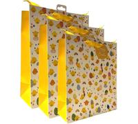 Pack Of 3 Chicks Bunnies Gift Bag Easter Medium/Large - Wrapping Ribbon Gift Tag Present Eggs