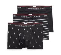 Pack of 3 Classic Cotton Stretch Boxer Briefs Striped + Plain Black + Black Print