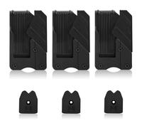 Pack of 3 Clip-on Tool Belt Clip, Universal Tape Measure Holder Clips for Belt, Quick Lock Tape Measure Holder, Tool Belt Holder for Tape Measure (Black)