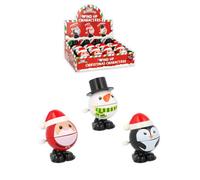 Pack Of 3 Clockwork Wind Up Christmas Characters (6.5Cm)