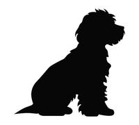 Pack of 3 Cockapoo Sitting Cute Sticker - Waterproof Decal - Peel & Stick - Easy-to-Apply Use om Laptops, Cars, Water Bottles, Scrapbooks, Gifts and More (3, 8cm x 8cm (3.1" x 3.1"))