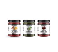 Pack of 3 Cocktail-Inspired Chilli Jams - Chilli Mash Co - Trio of Spicy Cocktail Spreads - Sex On the Beach, Mojito & Manhattan Flavoured Chilli Jams