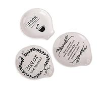 Pack of 3 Coffee Spoon Rest, Mini Coffee Spoon Holder Rests for Coffee Station Decor, Small Teaspoon Rest, Porcelain Spoon Holder for Coffee Bar Accessories