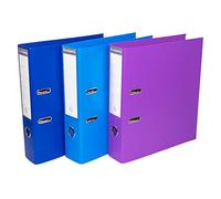 [Pack of 3] Colour Shades A4 Lever Arch Files 70mm (Dark Blue/Blue/Purple)