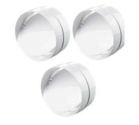 Pack of 3 Connector with Backdraught Shutter 100mm - 4 inch Non-Return Damper Flap to Connect Duct Pipe or Flexible Ducting Hose