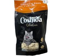 Pack of 3, Coshida Delicious Freeze Dried Cat Treat 100% Duck/Chicken 17 gram (total 42 gram) (Chicken)