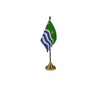 Pack Of 3 Cumberland Cumbria Cumbrian Desktop Table Centrepiece Flag Flags With Gold Bases Ideal For Party Conferences Office Display