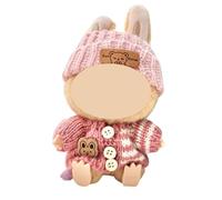 Pack of 3 Cute Mini Plush Dolls Clothes Outfit Only Clothing Accessories, 17 cm Doll Clothes Accessories, Pink