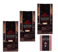 Pack of 3 Dark Chocolate Bars Chocolates Gift Box Luxury Chocolate Selection Hamper Gifts for Men & Women, Mum, Dad, Christmas Birthday, Easter, Valentine, Anniversary