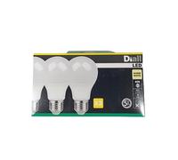 Pack of 3 Diall LED Large Edison Screw (E27) Warm White Light Bulbs 6watt = 40W 470 Lumen