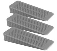 Pack of 3 Door Stop | Door Stoppers for Floor Anti-Skid, Durable, and Heavy Duty Rubber Door Stops | Ideal for All Types of Surfaces | Grey Door Wedges Indoors