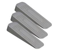 Pack of 3 Door Stop - Heavy Duty Rubber Door Stoppers for Floor - Anti-Skid Durable Grey Doors Wedges Indoors Ideal for All Types of Surfaces - 120 x 20 x 35mm Grey
