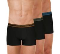 Pack of 3 Easy Stretch Cotton Boxer Shorts black + black + black
