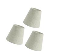 Pack of 3 Elegant Clip On Lamp Shades Lamp Shell Lighting Cover PVC Fabric Texture for Chandeliers and Wall Sconces Candelabra Bulb Covers