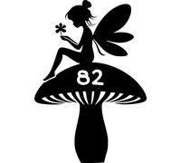 Pack of 3 Fairy & Mushroom Waterproof Wheelie Bin Stickers - 6 Colours to Choose from - Cute Garden Accessories - Number Sticker - Door - Stick On Numbers