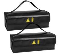 Pack of 3 Fireproof Waterproof Safe Bag Fireproof Battery Bag Fireproof Document Bag Case Container Lipo Safety Guard Explosion-Proof Battery Explosion Proof, Pack of 2, ca. 30x20x10 cm, Robust