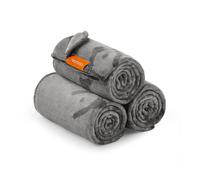 Pack of 3 Flannel Pet Blankets Slate Grey, L (127 x 102 cm)