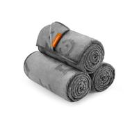 Pack of 3 Flannel Pet Blankets Slate Grey, XXL (203 x 152 cm)