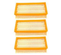 Pack of 3 Flat Pleated Filter for Kärcher NT 25/1 Ap, NT 35/1 Ap, NT 35/1, NT 45/1, NT 55/1, NT 361, NT 561, NT 611 Tact, Te, M, Eco Vacuum Cleaner Replacement Parts (Replaces 6.904-367.0)