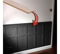 Pack of 3 Full Shaker Moisture Resistant MR Wall Panelling Kit | DIY Paintable Premium Panel for Feature Wall, Wainscoting, Bedrooms & Joinery | Ideal for Extending Existing Wall Panels - Length 50cm