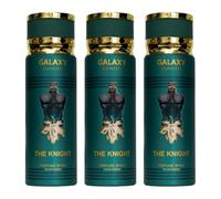 Pack of 3 Galaxy Plus Concept 200ml Body Spray for Mens & Womens, Long Lasting Fresh Deodorant, Everyday Fragrance Collection (The Knight)