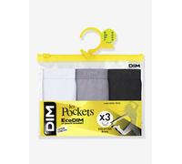 Pack of 3 girls' knickers Les Pockets Ecodim white