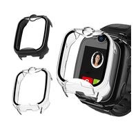 Pack of 3 Glass Case for Xplora XGO 2 Protective Case - Hard PC Case with Tempered Glass Screen Protector, [9H Hardness, Anti-Scratch], Protective Case Compatible with Xplora XGO 2 - Transparent