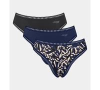 Sloggi Women's GO Crush High leg C3P Underwear, Blue - Dark Combination, L