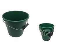 Pack of 3 Green Plastic Calf 1 GAL Bucket, Heavy Duty with Metal Handle