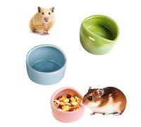 Pack of 3 Hamster Ceramic Feeding Bowls, Small Animal Bowls, Hamsters, Small Animals, Ceramic Bowls, Anti-Bite Hamster Feeding Bowls, for Guinea Pigs, Hamsters, Small Pets