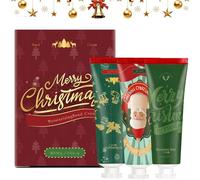 Pack of 3 Hand Cream Christmas Set, Hand Cream Mini Christmas for Very Dry Hands, Small Gift Set for Women and Men, Hands Foot Moisturising Cream (A)